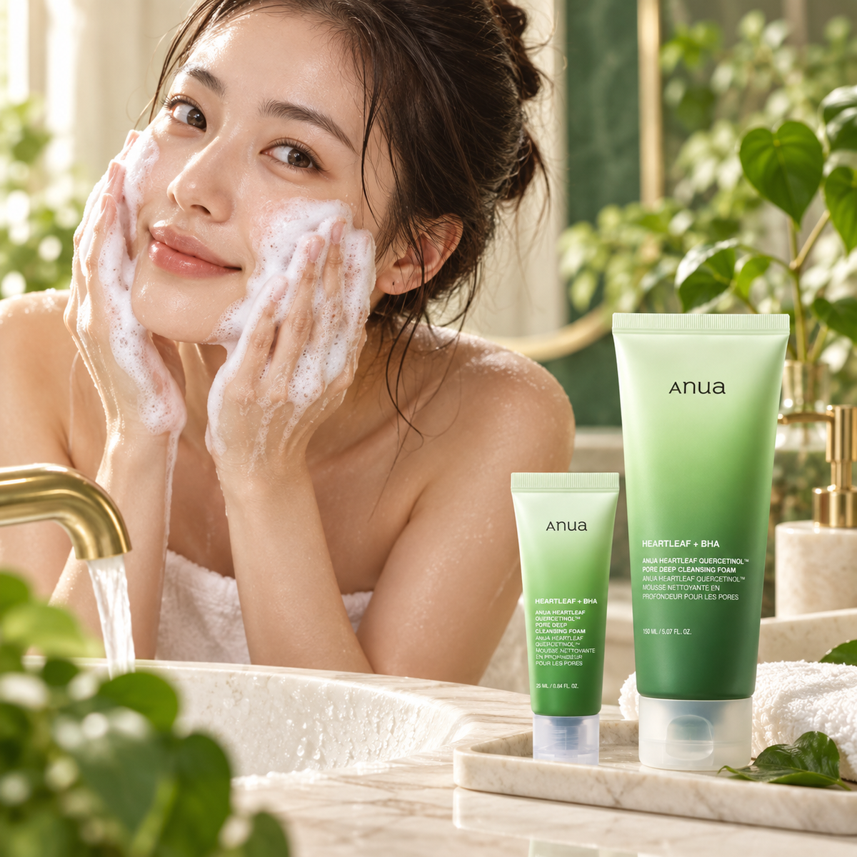 ANUA Heartleaf Quercetinol Cleansing Foam — rituel skincare
