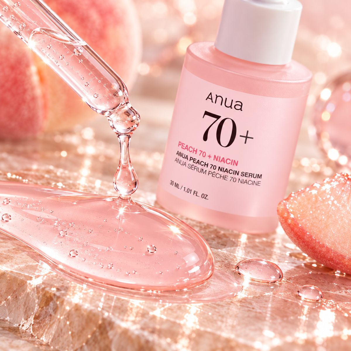 ANUA Peach 70 Niacin Serum — texture du sérum