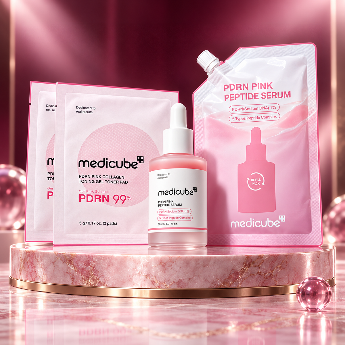 MEDICUBE PDRN Pink Peptide Ampoule — produit seul