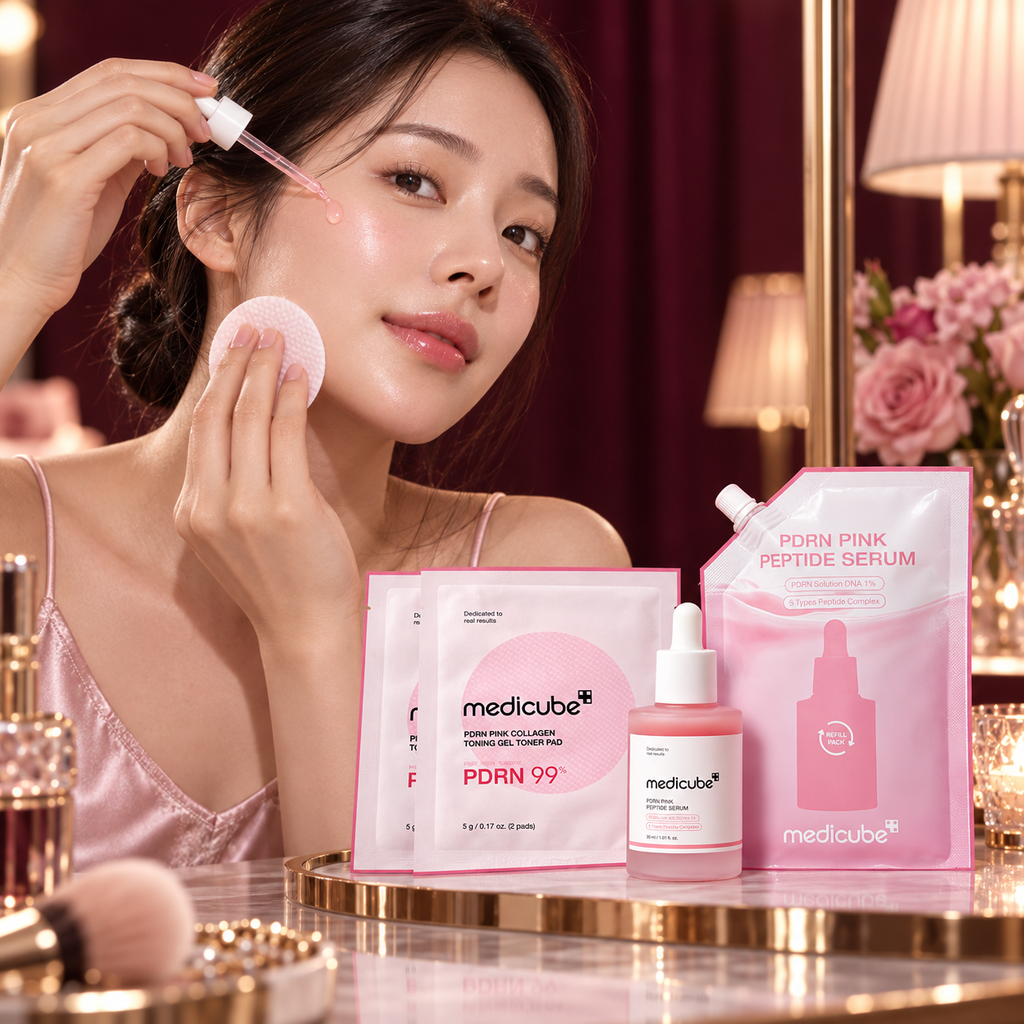MEDICUBE PDRN Pink Peptide Ampoule — rituel skincare